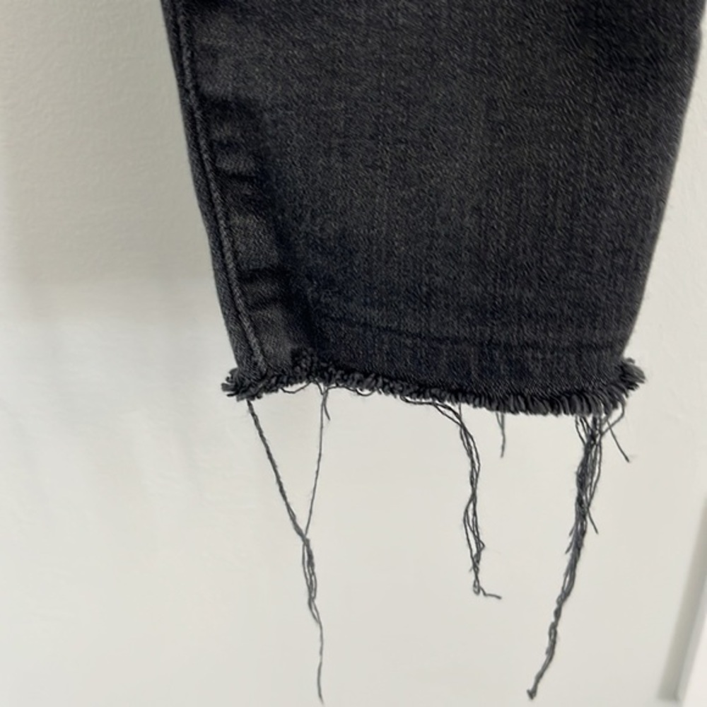 Current Elliott The stiletto jeans black denim low waist skinny cropped - Picture 3 of 9